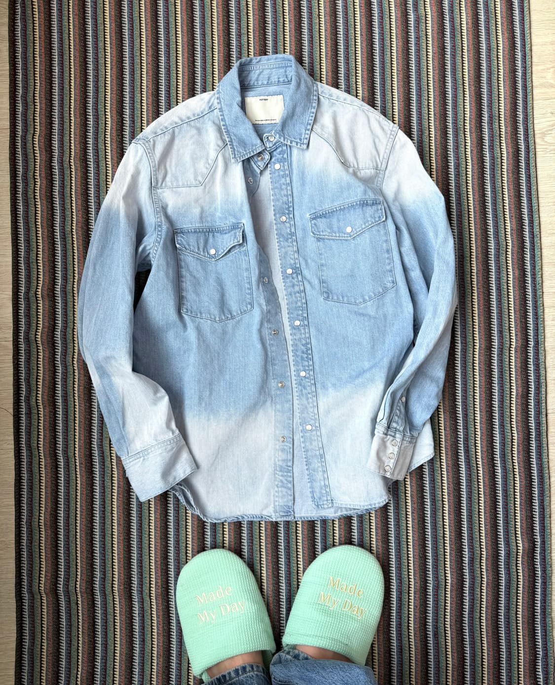 포터리 데님 셔츠 상품이미지1