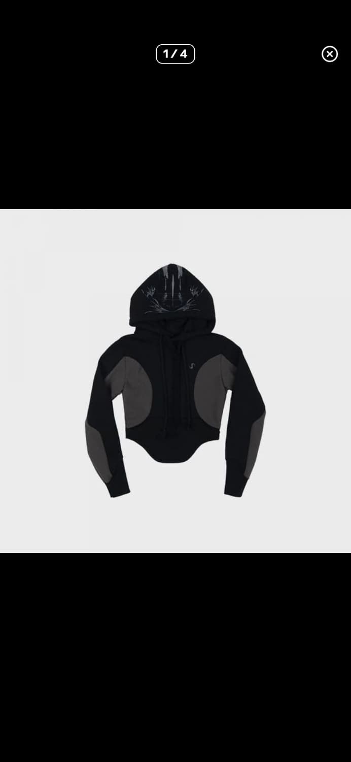 오호스 커브드 그래픽 후드티 [OJOS] 상품이미지1