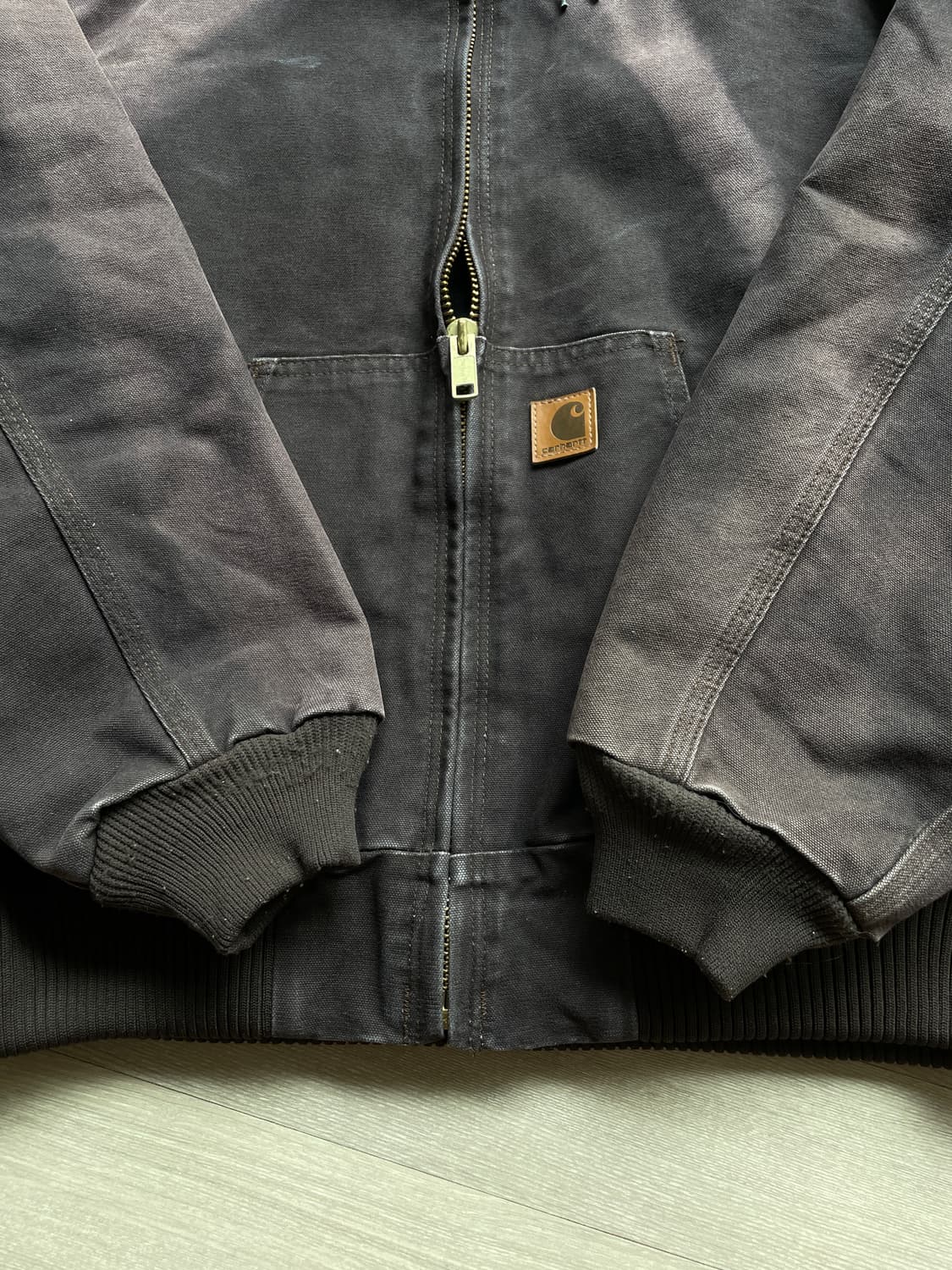 칼하트 j130 DKB 선페이딩 다크 브라운 액티브 자켓 샌드스톤 상품이미지8