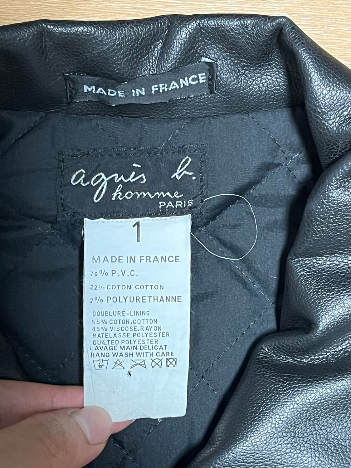 90s 빈티지 아네스베 옴므 레더자켓 상품이미지4