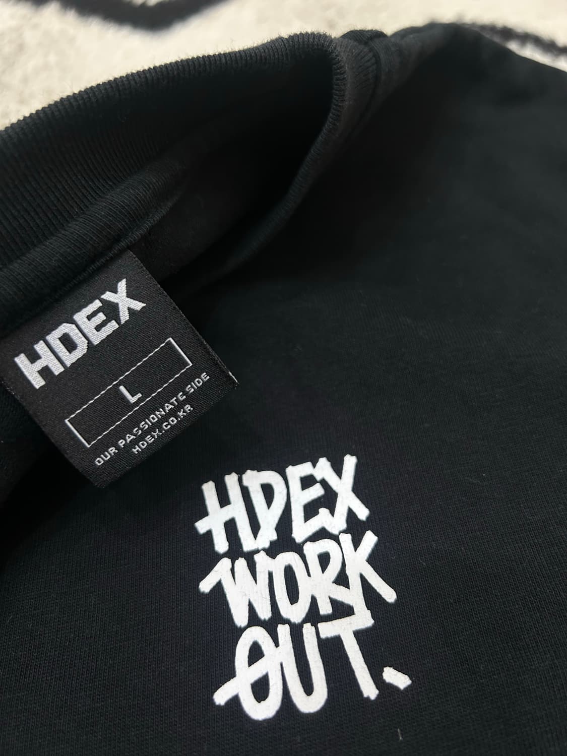 [L]HDEX 워크 아웃 빅로고 반팔/블랙 상품이미지4