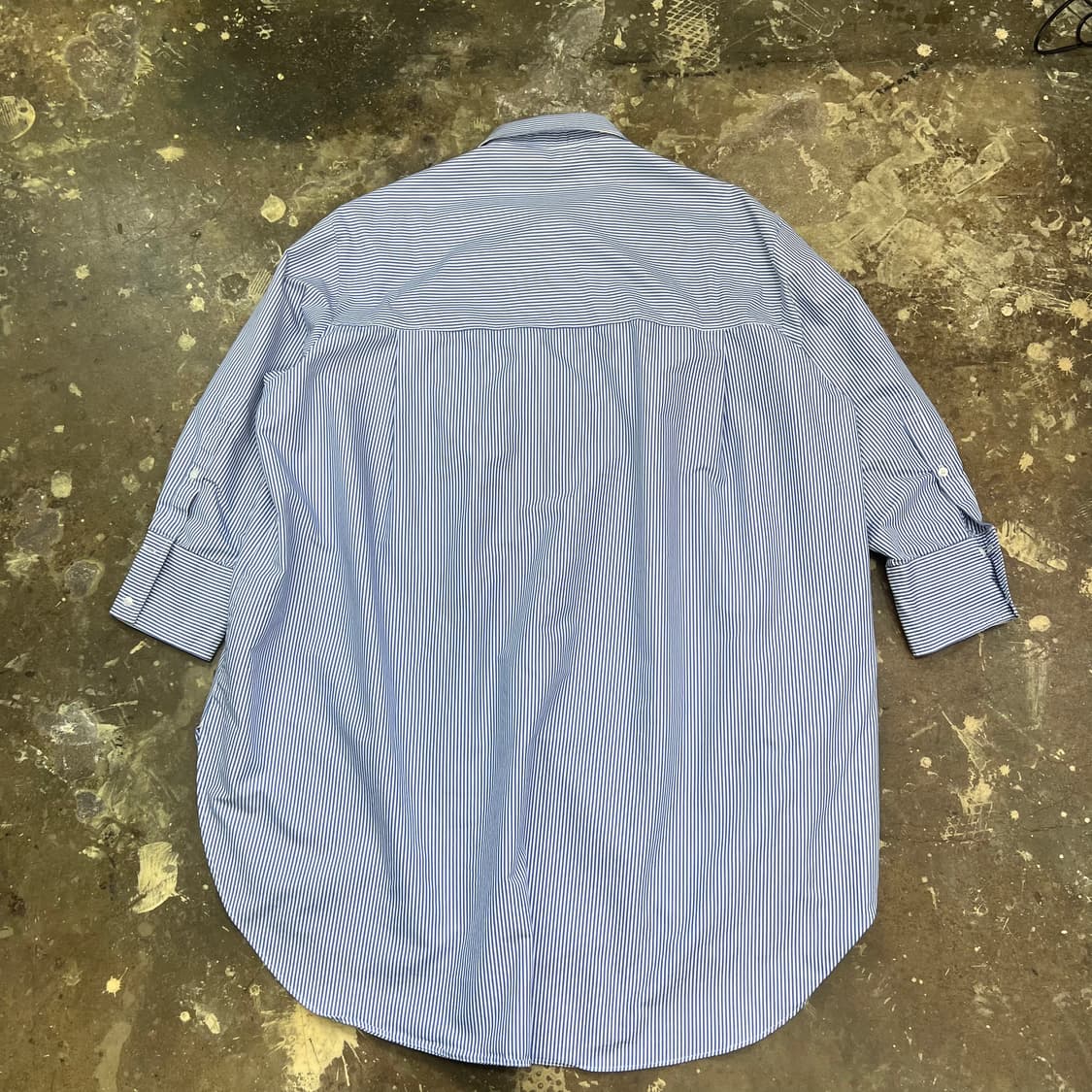 L) ZARA 자라 스트라이프 오버사이즈 버튼 다운셔츠 원피스 상품이미지5