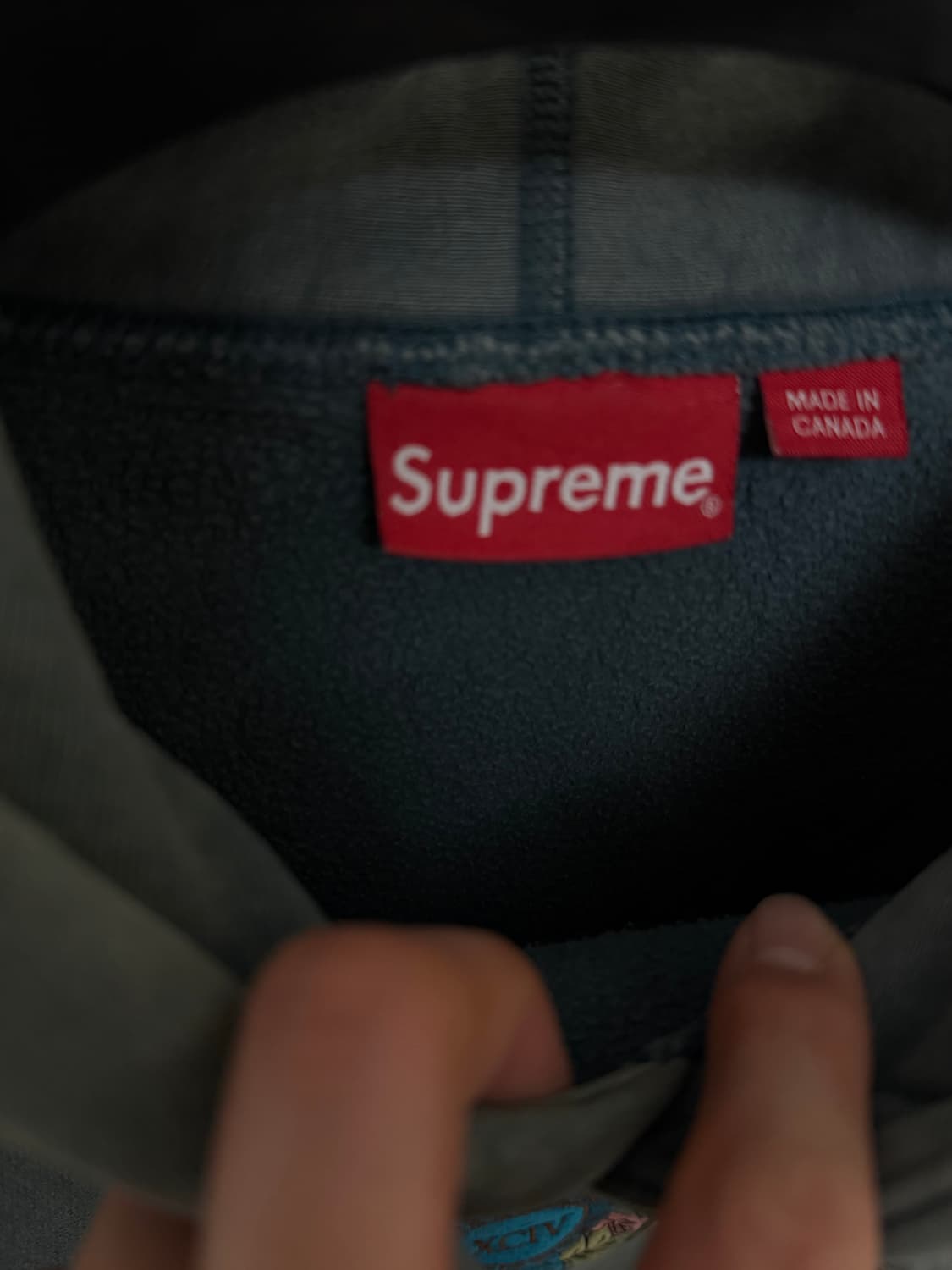 슈프림 [정품] 크라운 후드티 (시세 30만) 자수 로고 m(100) 상품이미지7