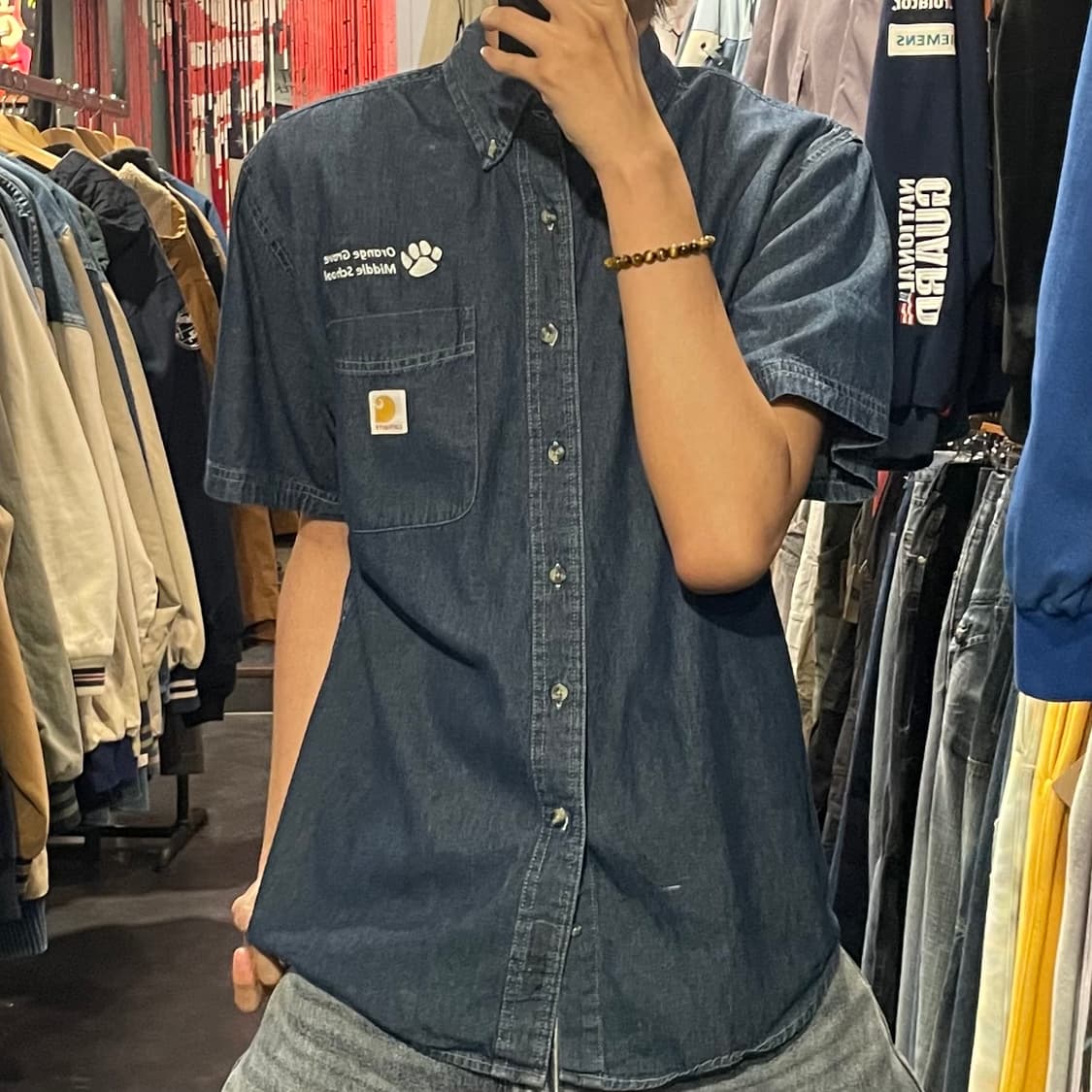 [IM] carhartt 칼하트 진청 데님 반팔셔츠 상품이미지2