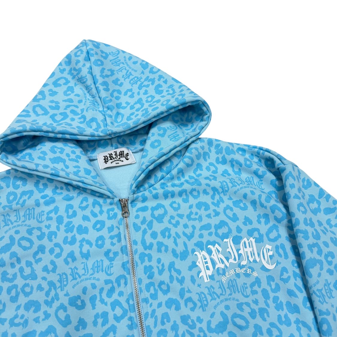 프라임멤버스 레오파드 후드집업 자켓 블루 상품이미지2