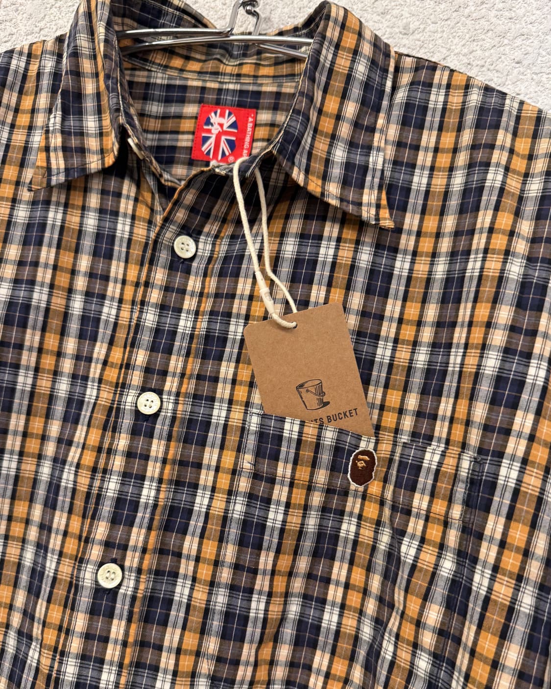 00s 베이프 유니온잭 체크셔츠 상품이미지1