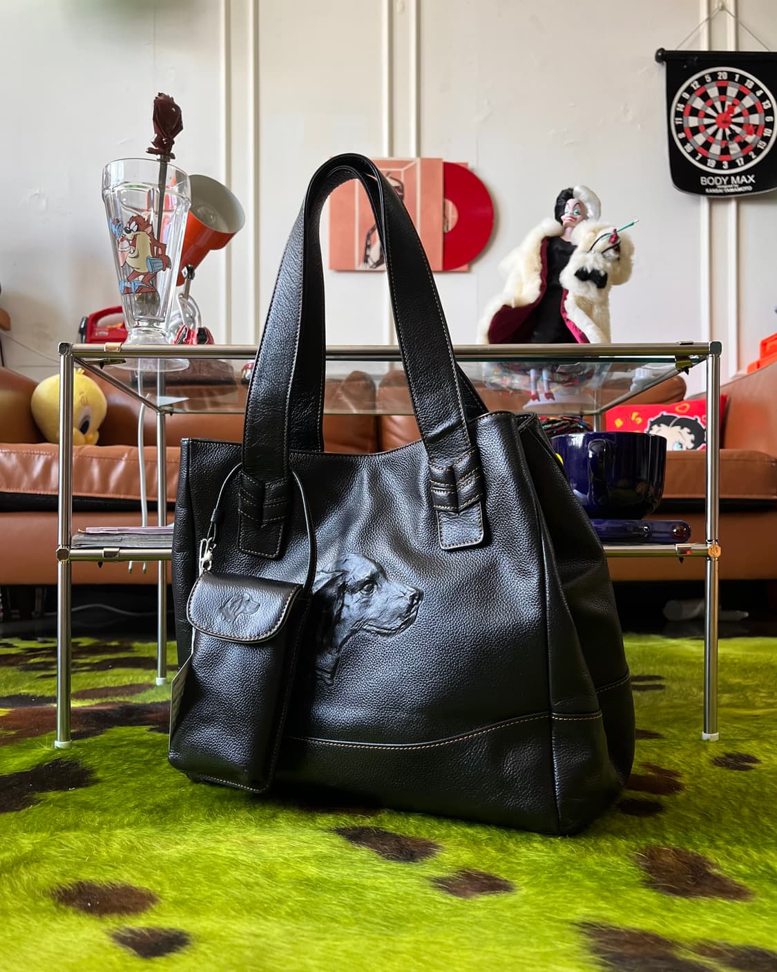キタムラ Kitamura Dog Carving Leather Bag 상품이미지3