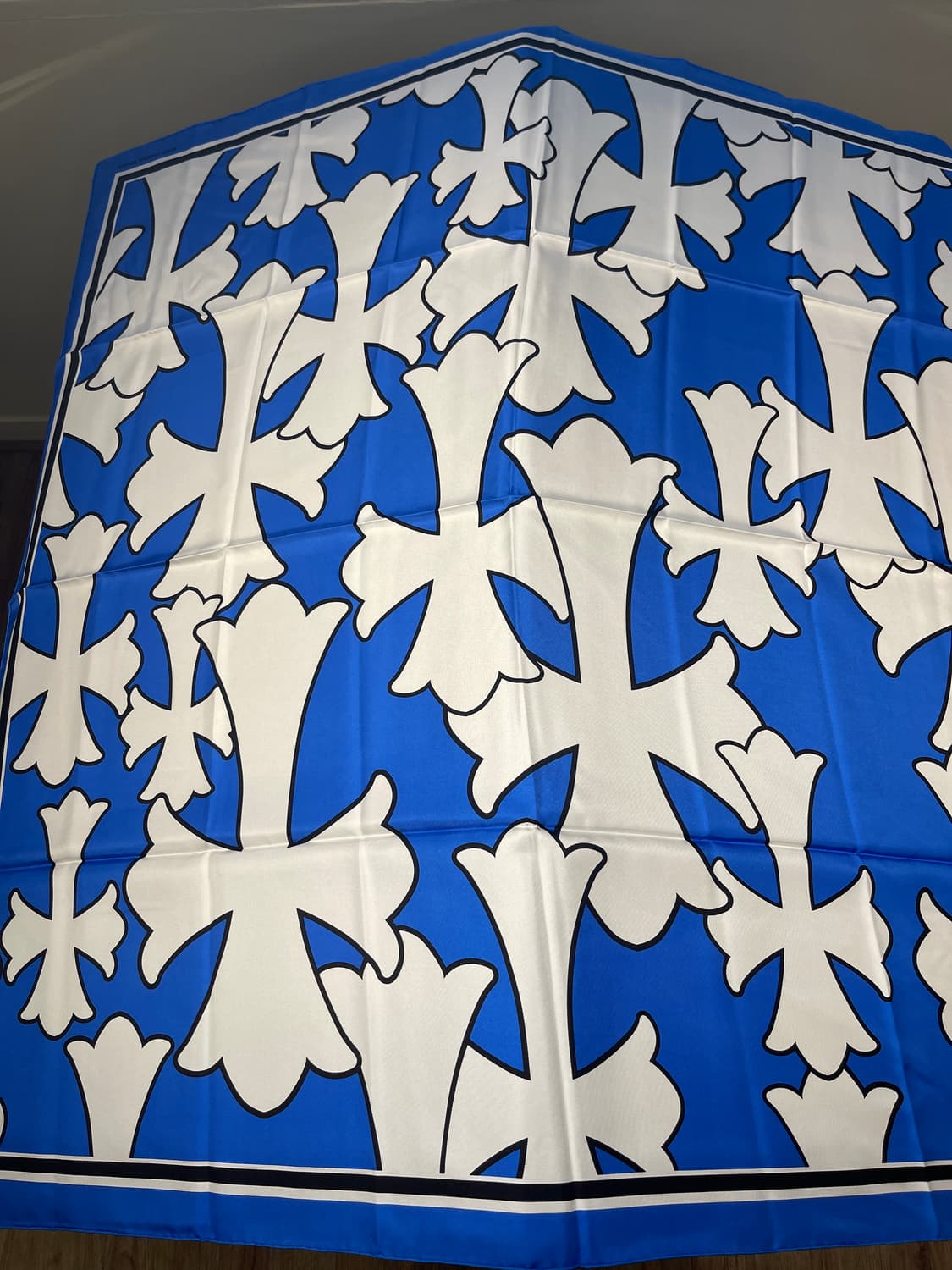 크롬하츠 실크 스카프 블루 세메터리 상품이미지2