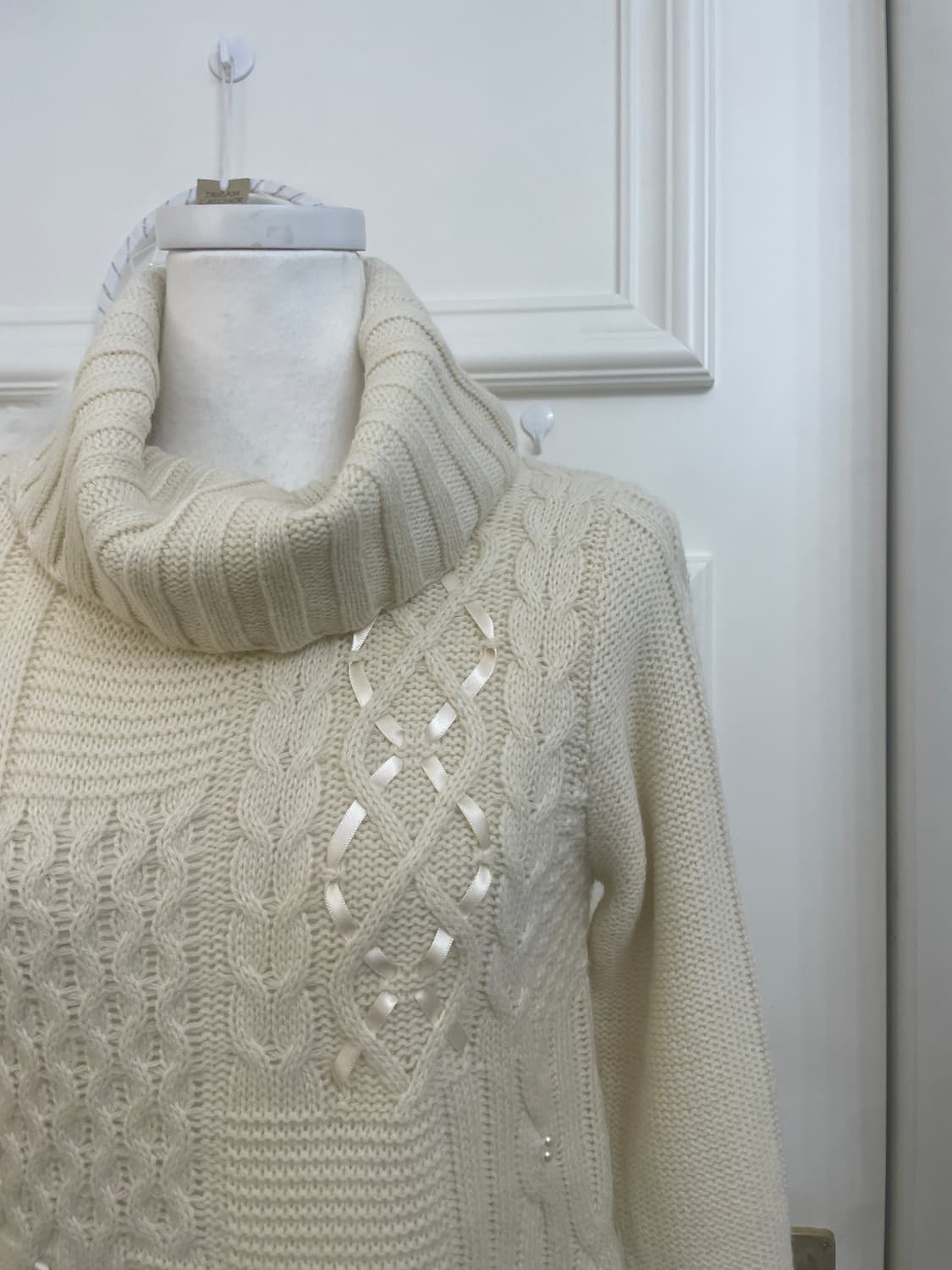 AXES FEMME lace&pearl point lovely sweat 상품이미지6