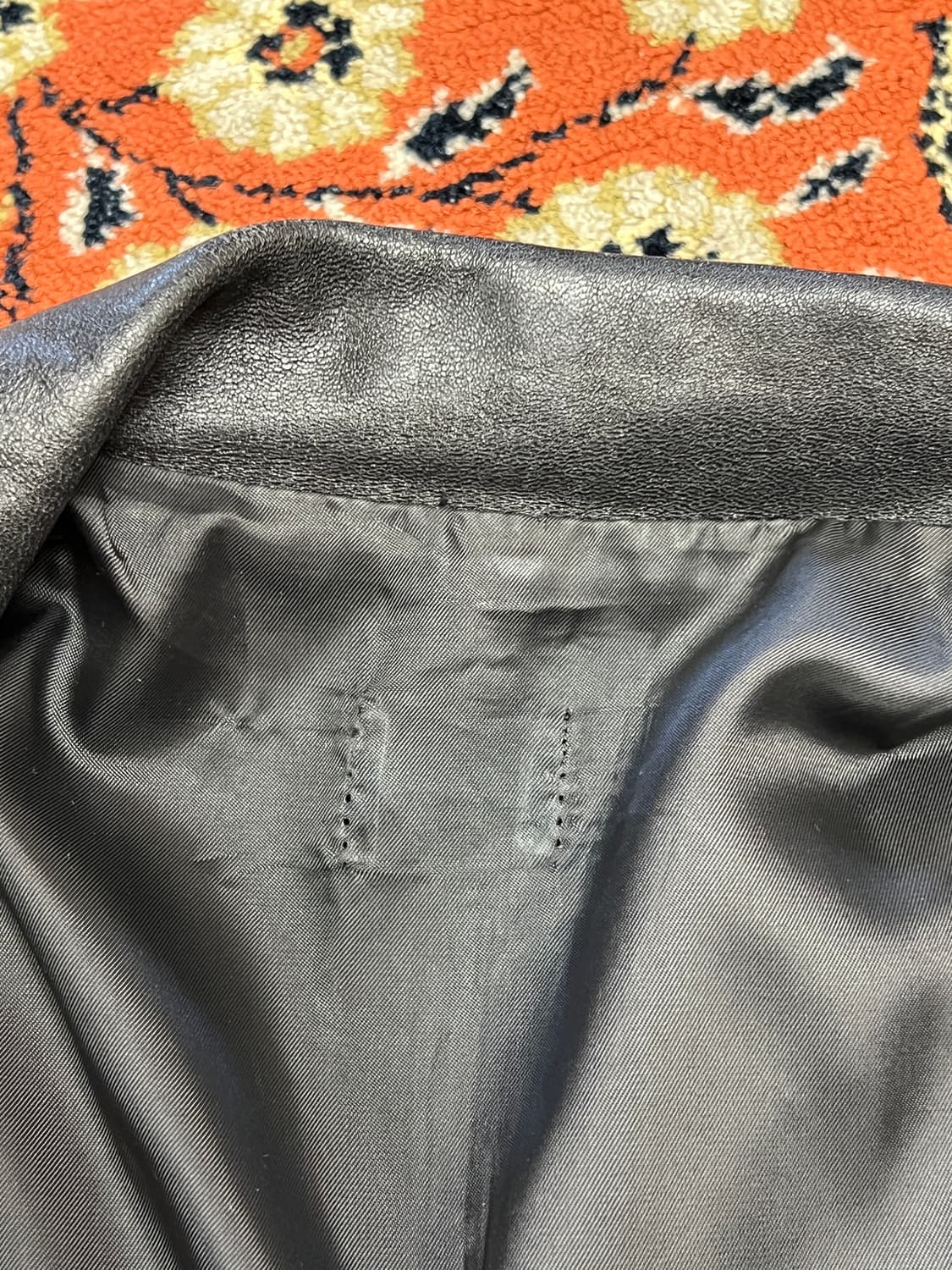 [L] 빈티지 2버튼 램스킨 블레이저 가죽자켓 상품이미지4