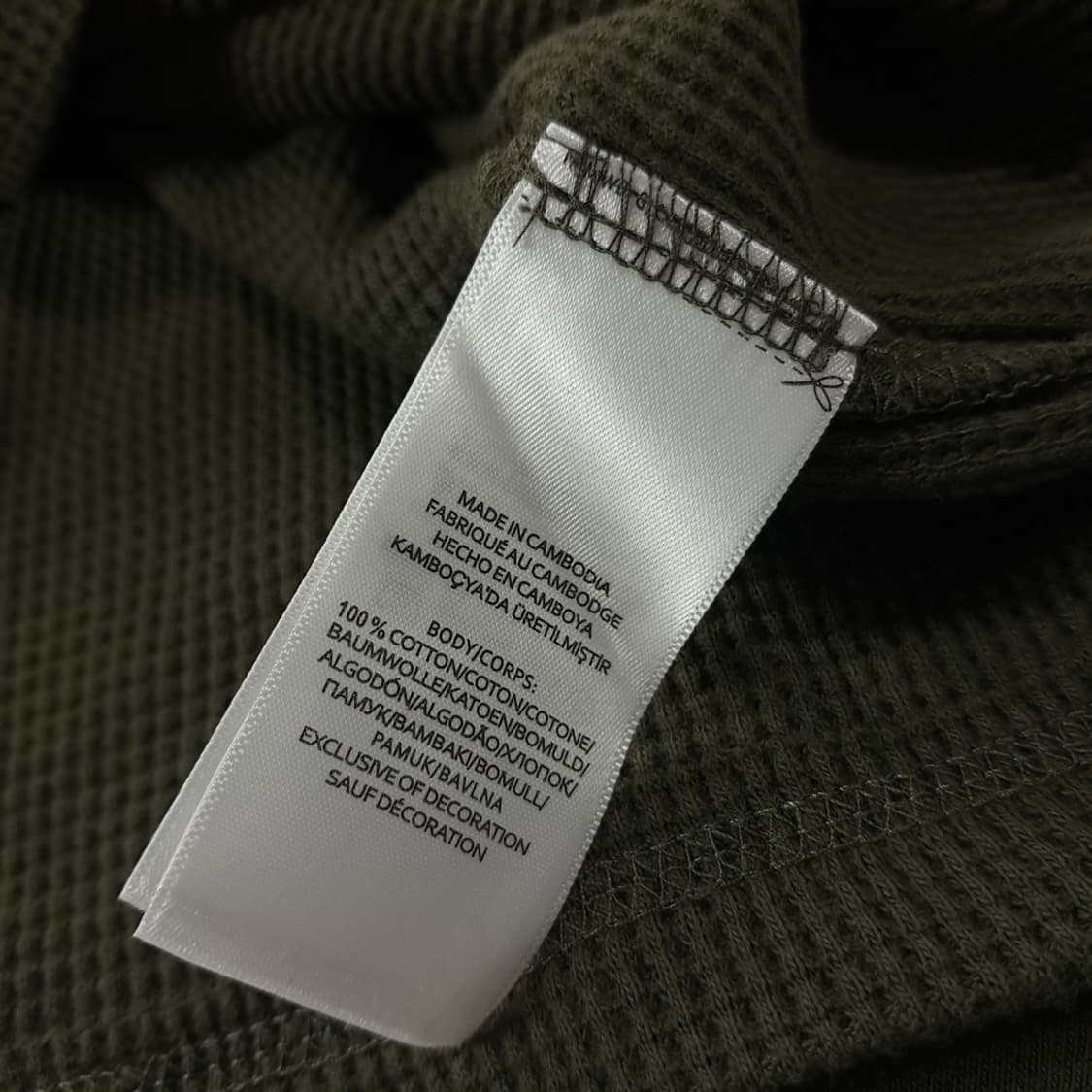 CK242 S 폴로 와플 올리브그린 티셔츠 상품이미지5