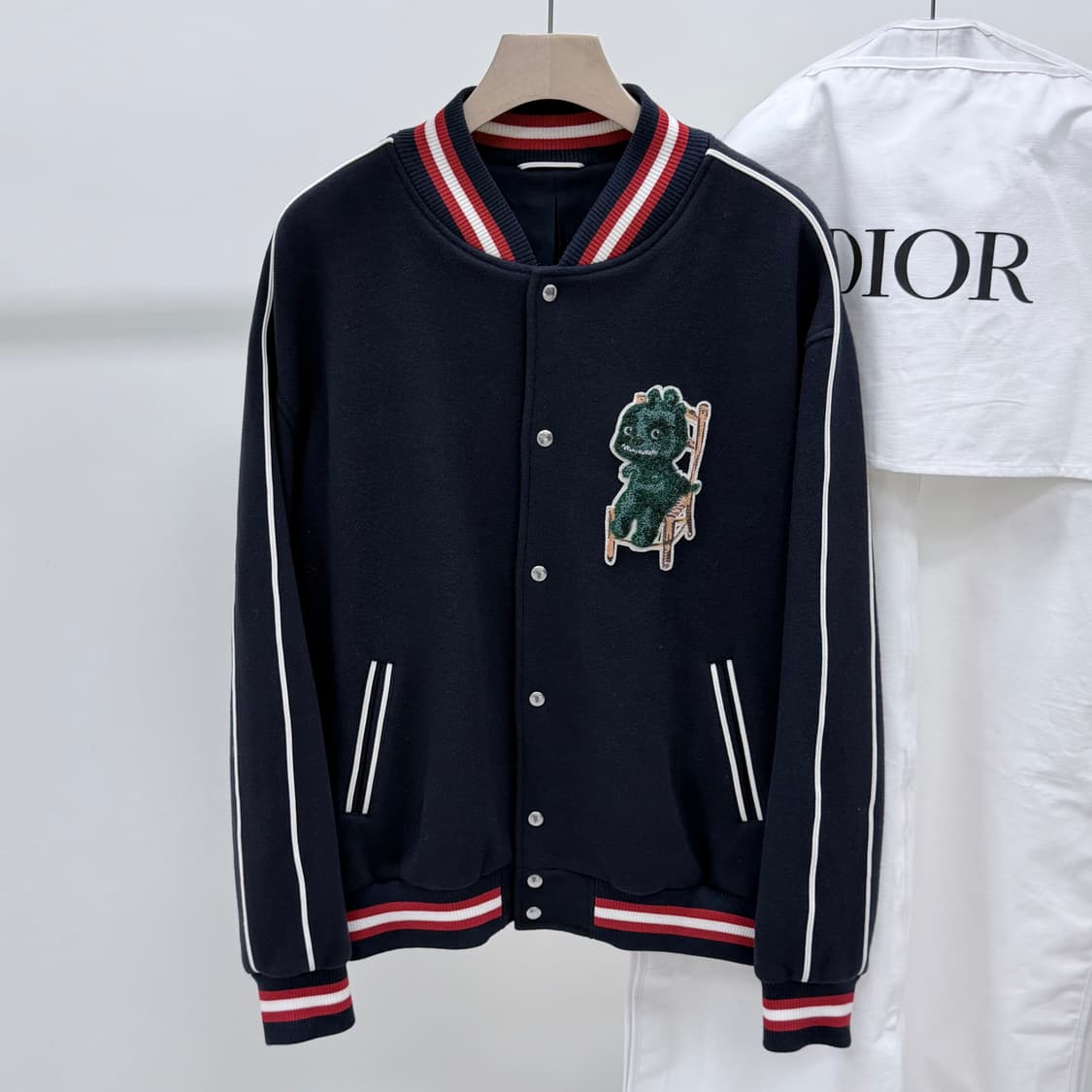 [S+급/2XL] 디올 X 오타니 워크샵 블루종 바시티 자켓 상품이미지1