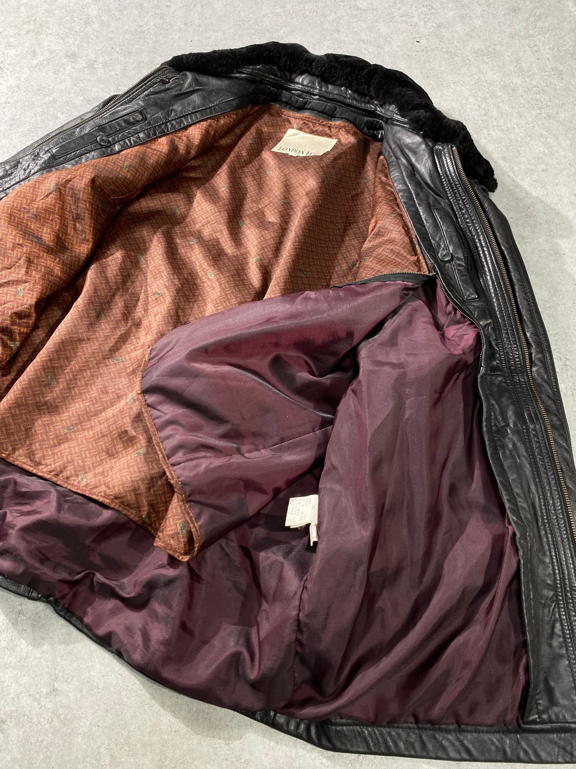 [95] 90s London Fog 런던포그 양가죽 레더 코트 상품이미지8