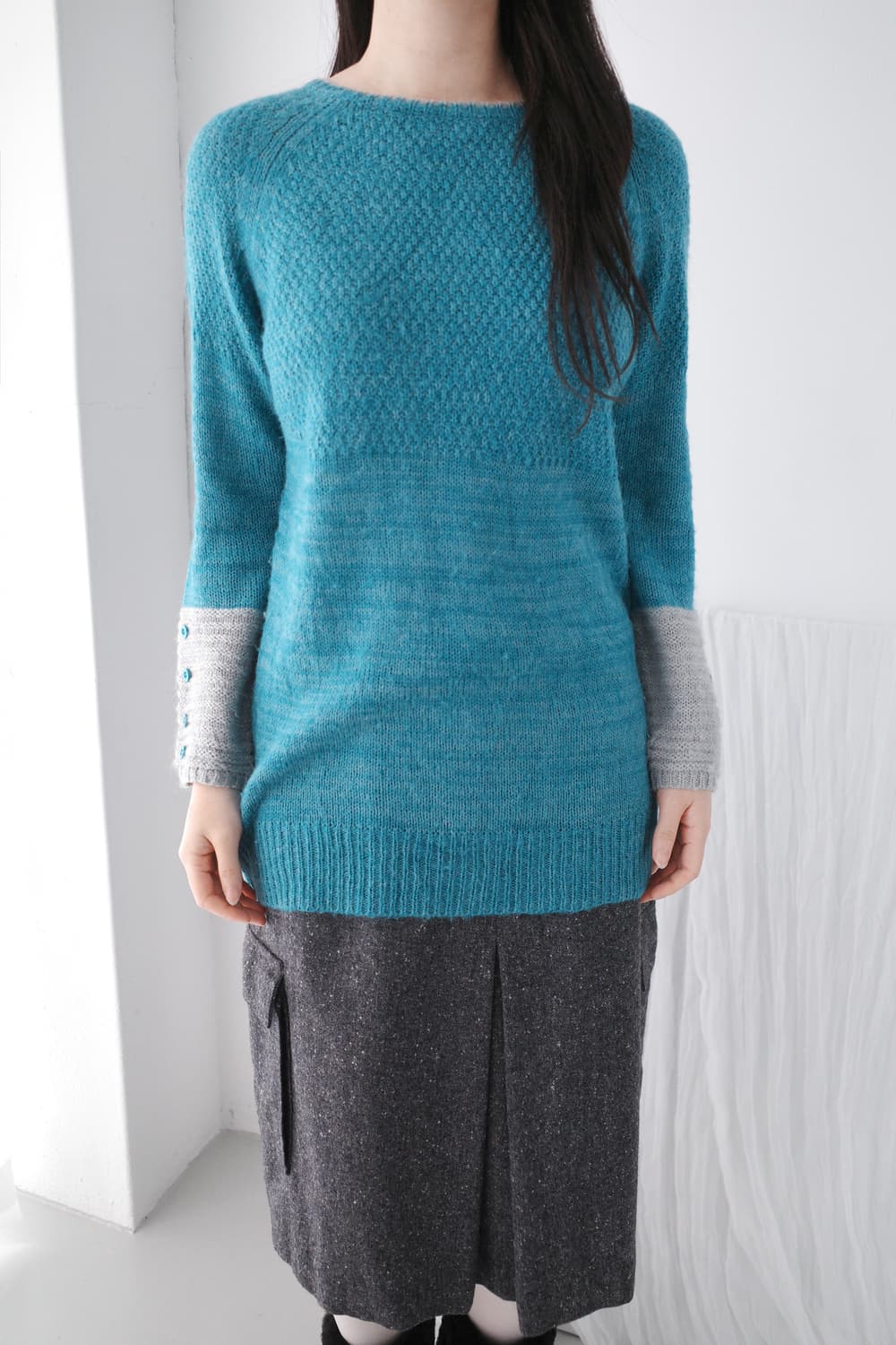 mint button knit 상품이미지4