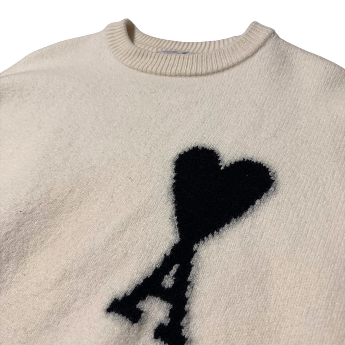 정품 아미 빅하트 아이보리 울니트 상품이미지3