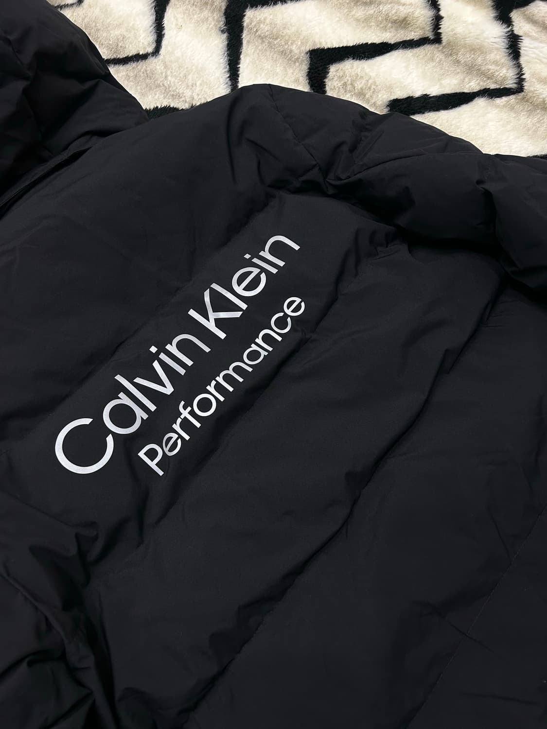 [L]켈빈클라인 퍼포먼스 후드 롱패딩/블랙 상품이미지1