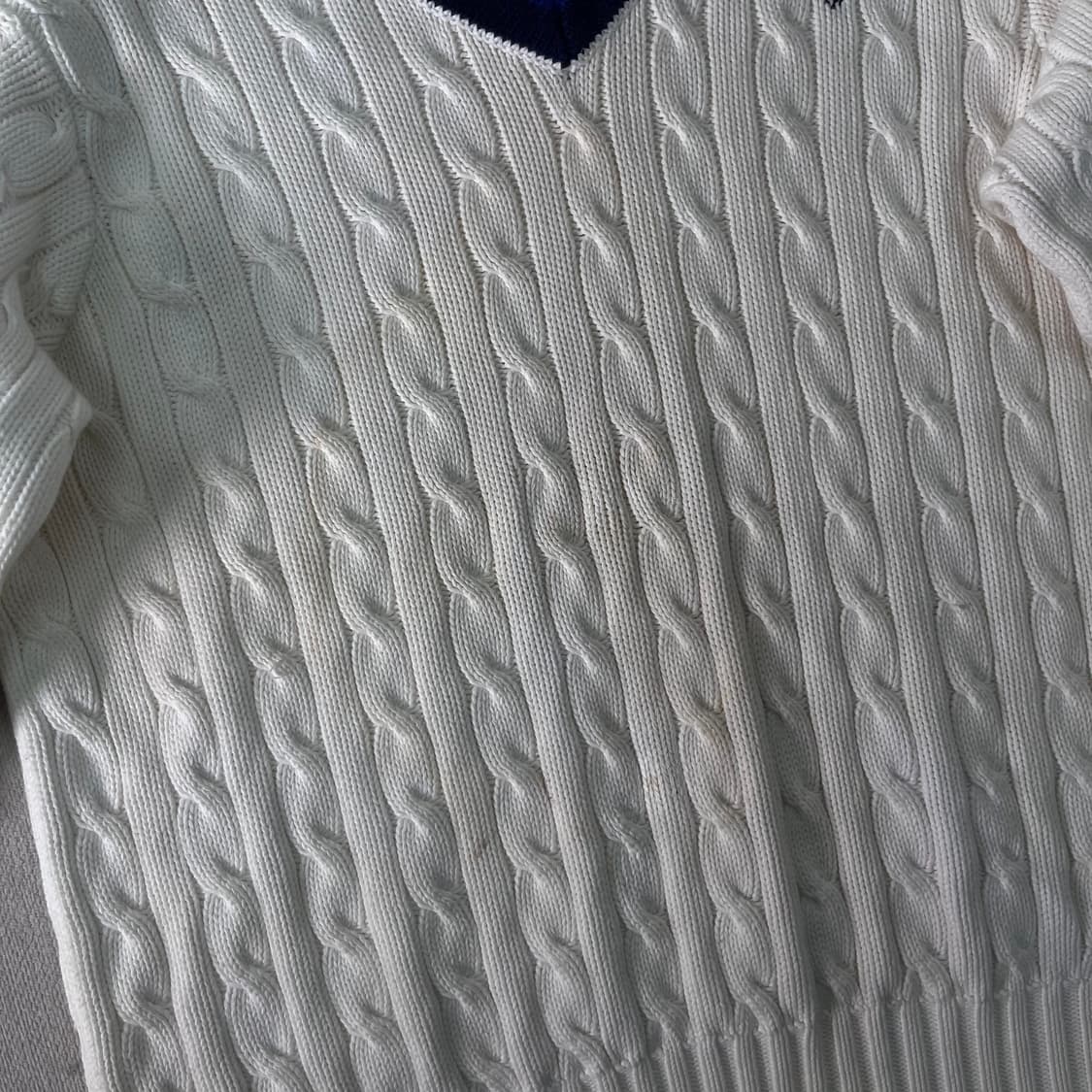 100 폴로 랄프로렌 브이넥 꽈배기 니트 상품이미지4