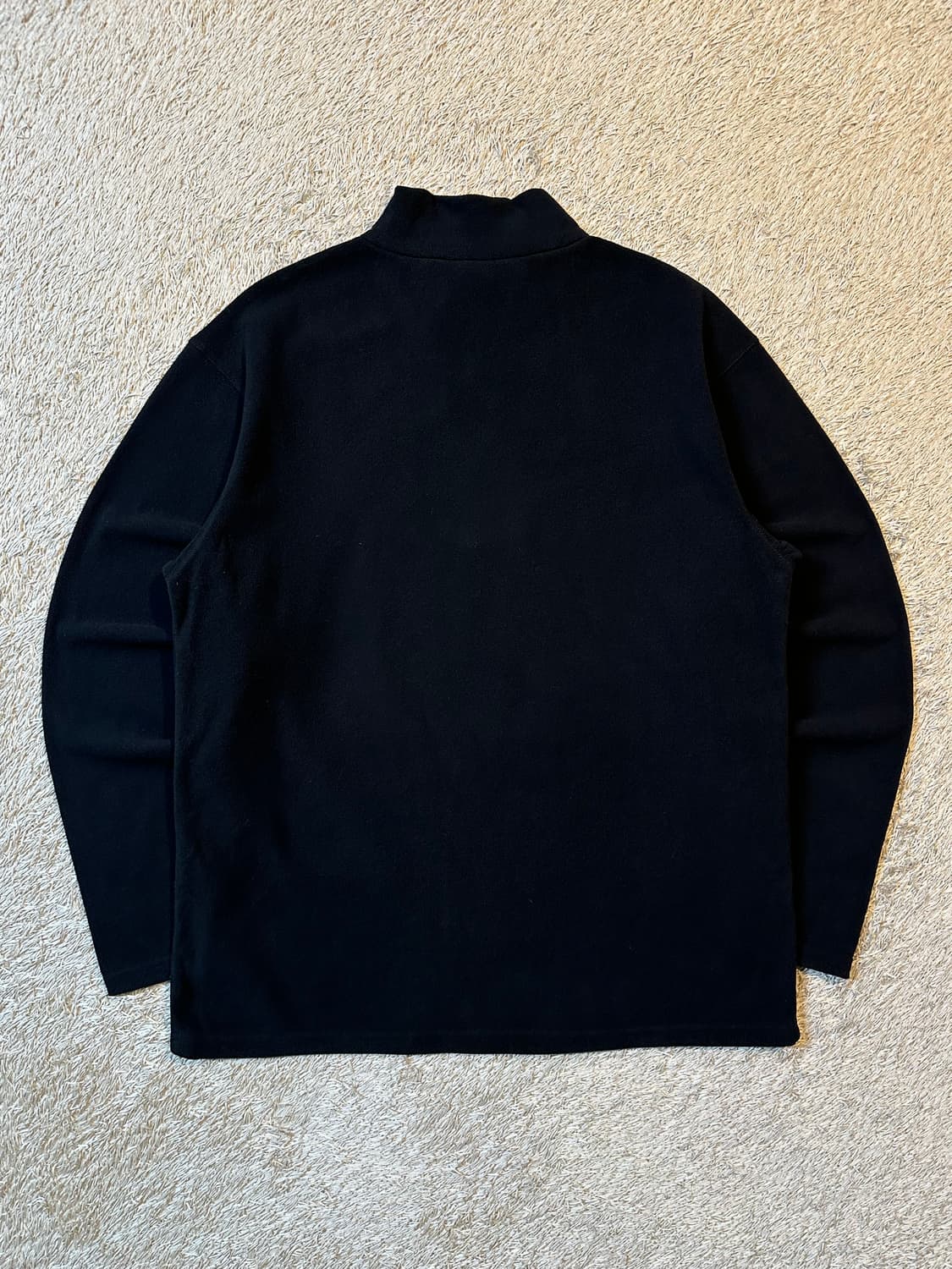 희귀) 노스페이스 넥로고 하프 반집업 플리스 롱슬리브 긴팔 블랙 상품이미지3