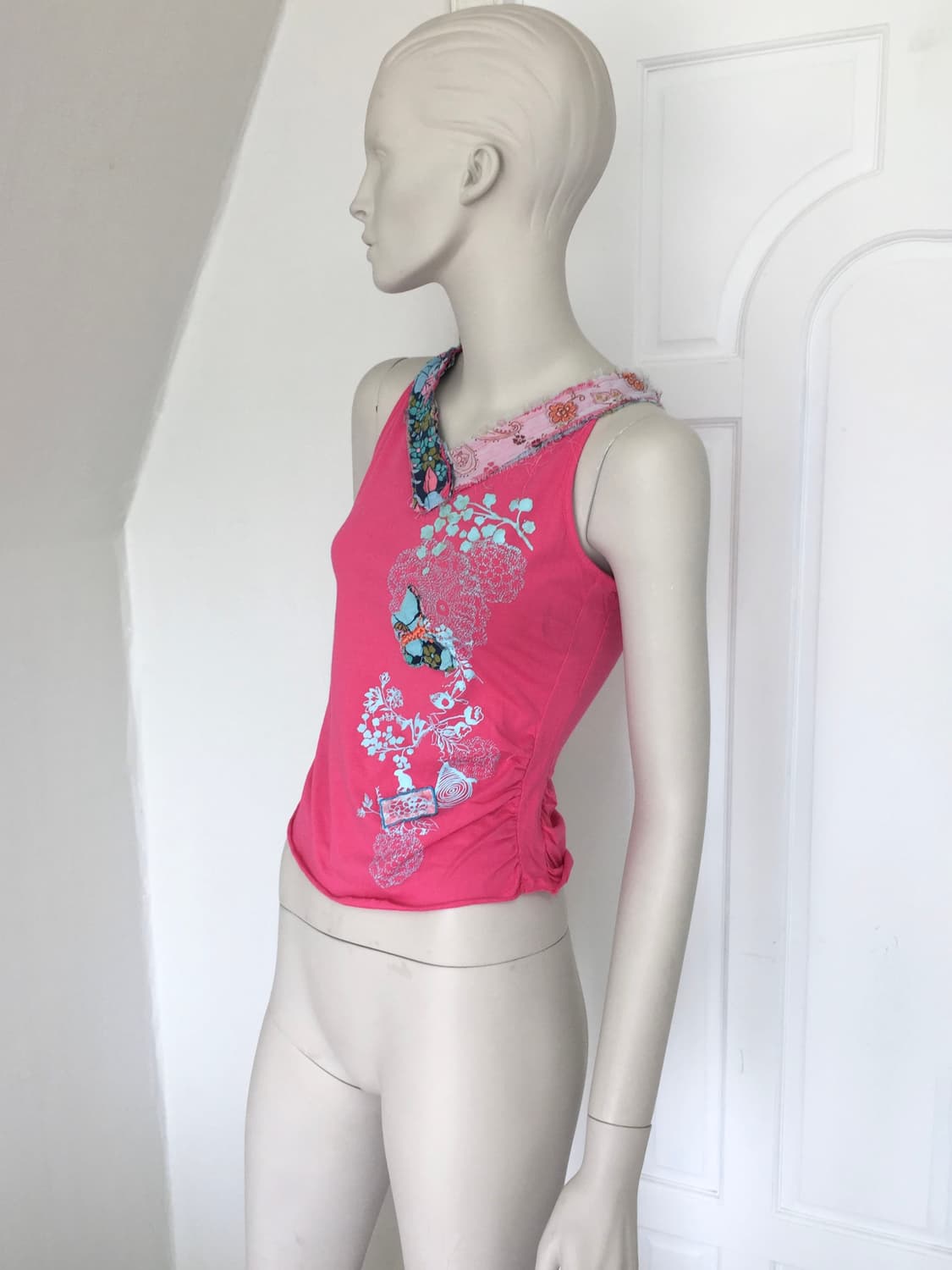 Vintage Oriental Print Pink Cami Top 상품이미지3