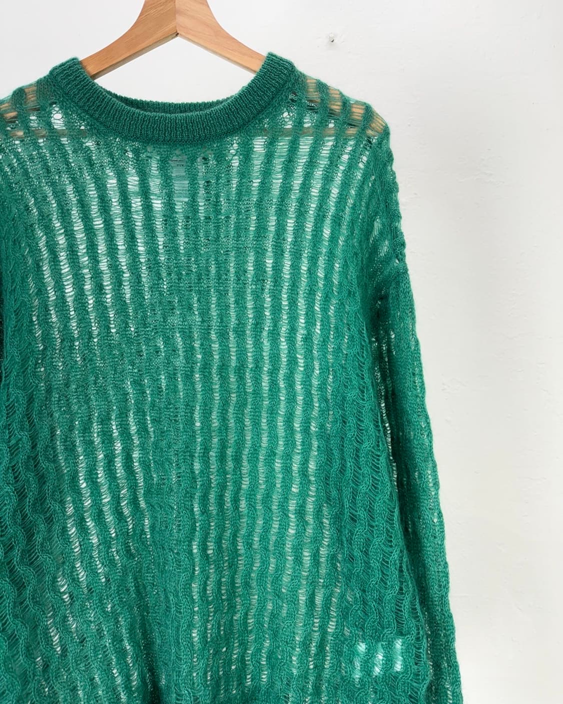 리버 그린 로드리 네트 시스루 니트 스웨터 상품이미지3