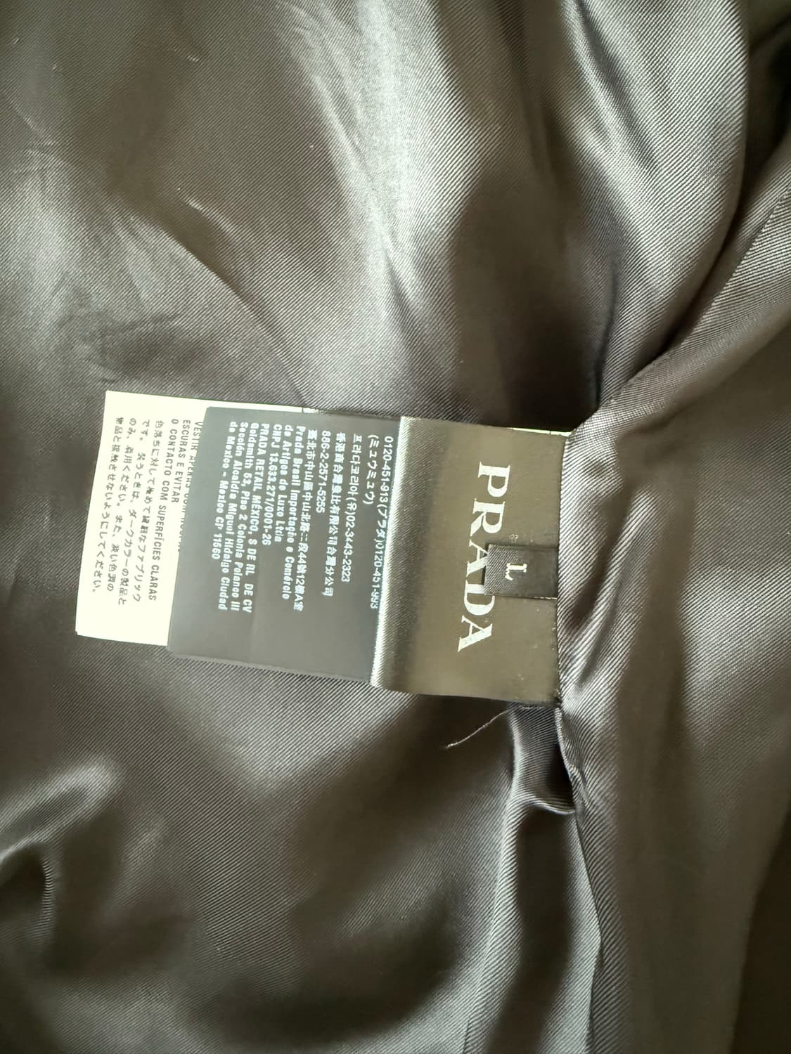 [L]프라다벨벳블루종블랙 상품이미지6