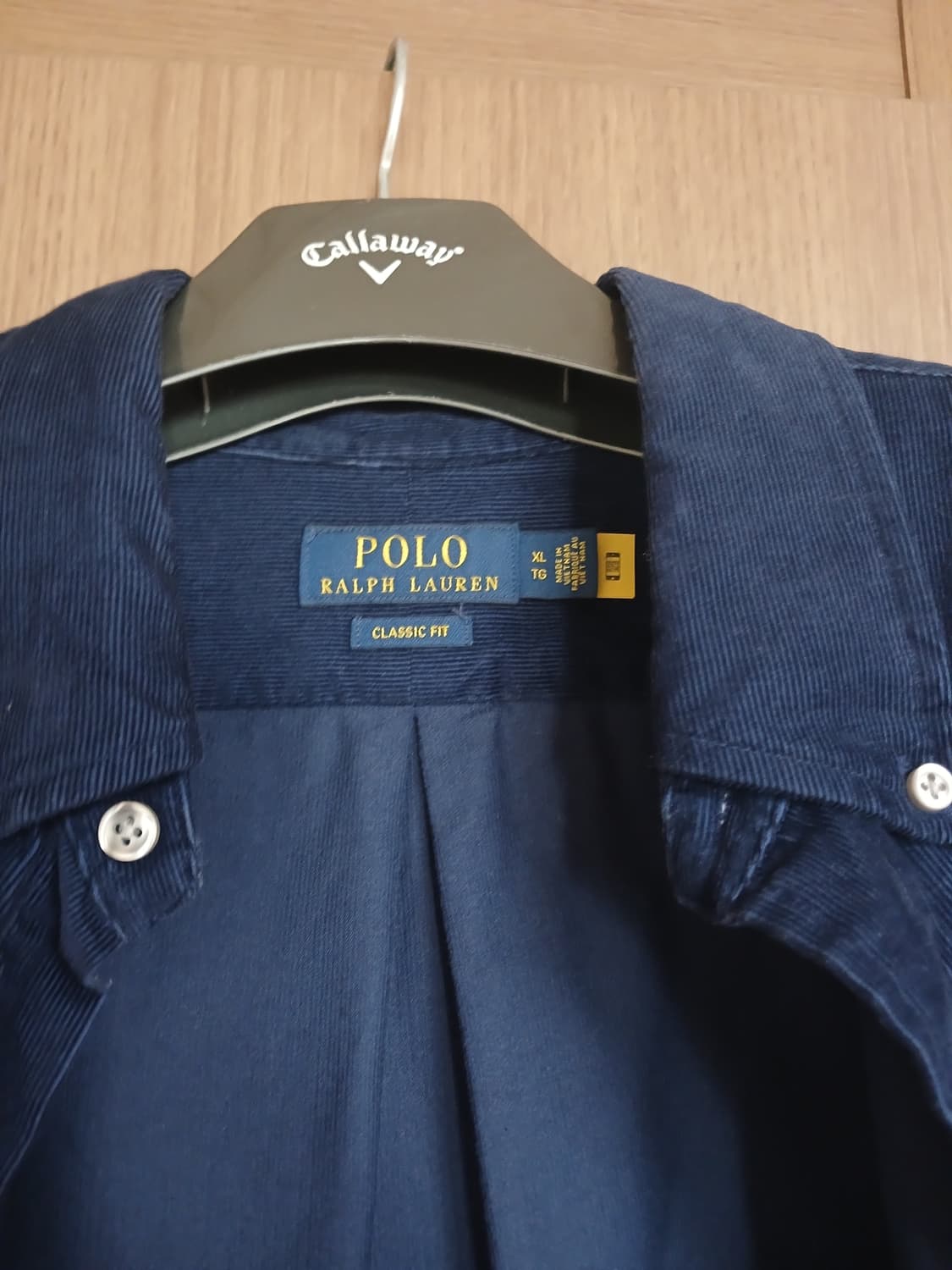 폴로 랄프로렌 네이비 코듀로이 셔츠XL 상품이미지4