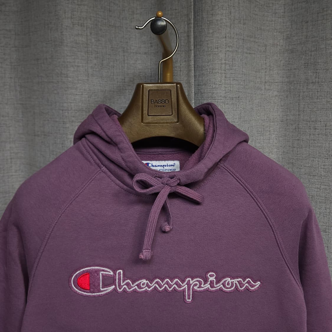 M ) 챔피온 어센틱 자수 후드티 퍼플 상품이미지2