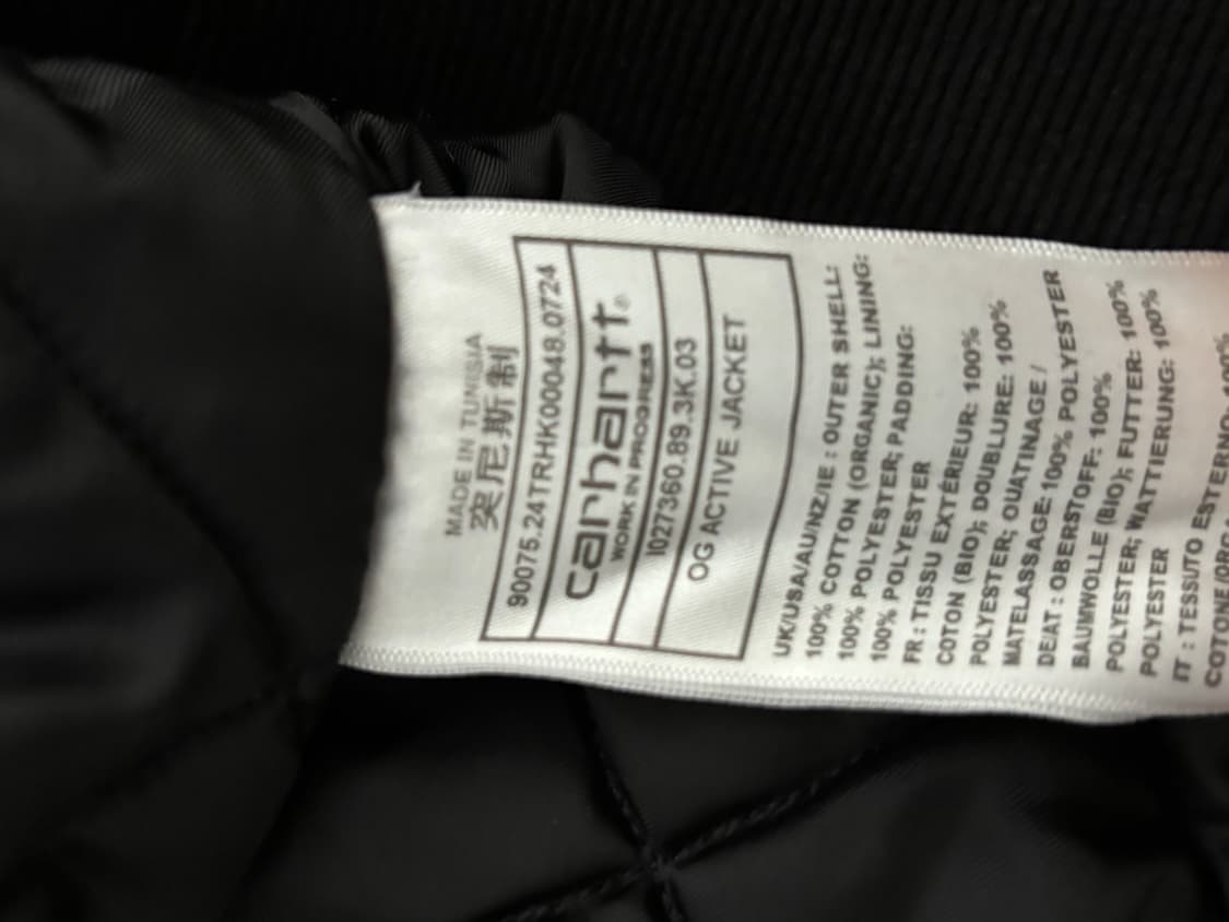 칼하트윕 og 액티브 자켓 블랙 상품이미지4