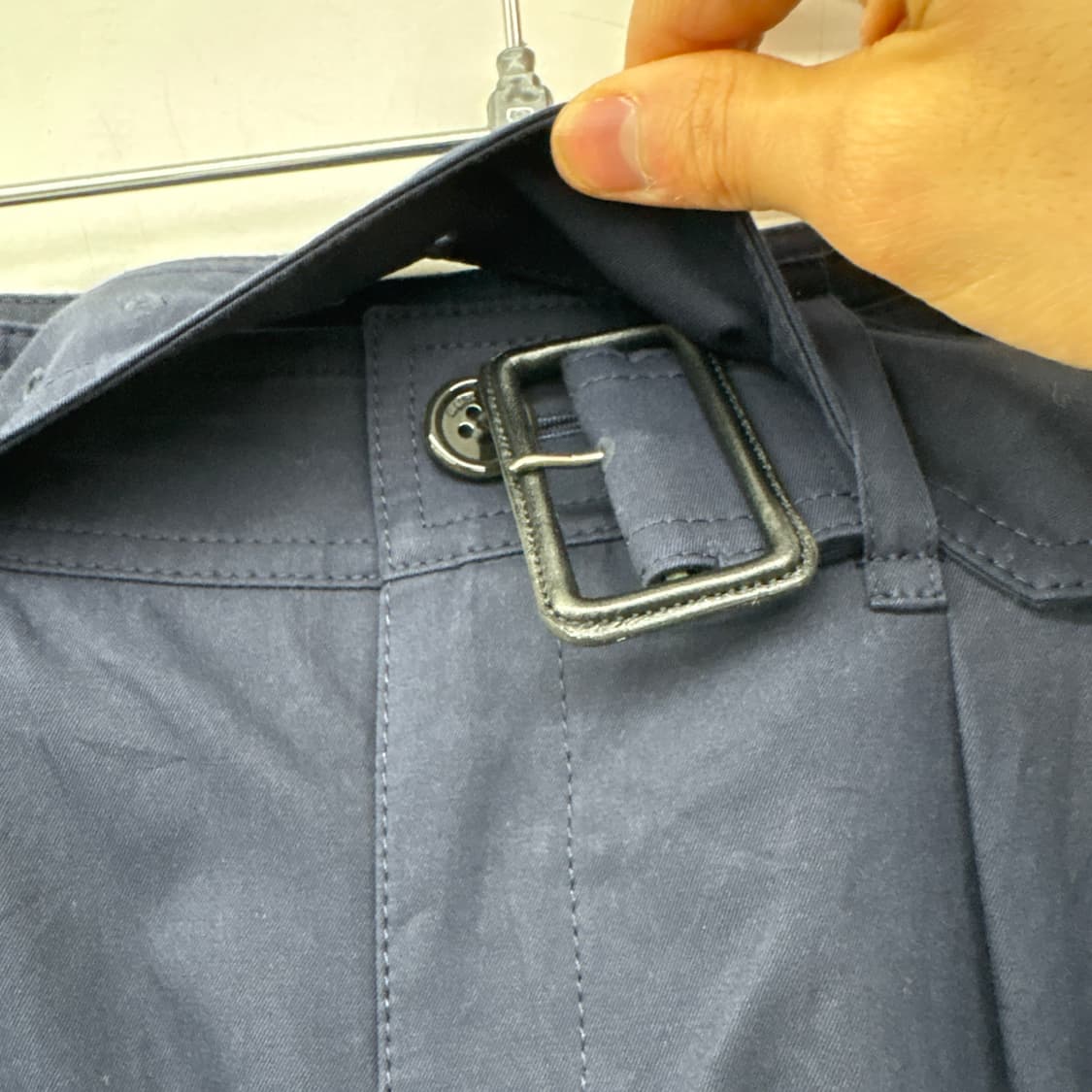 버버리 벨트 면바지 네이비 팬츠 34in 상품이미지3