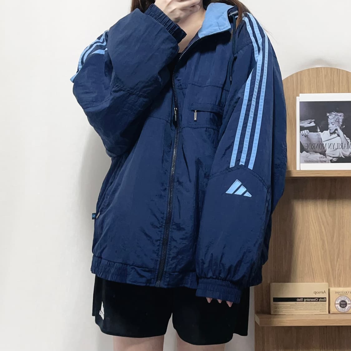 [정품] 아디다스 네이비 블루삼선 병아리 점퍼 [ 105 ] 상품이미지2