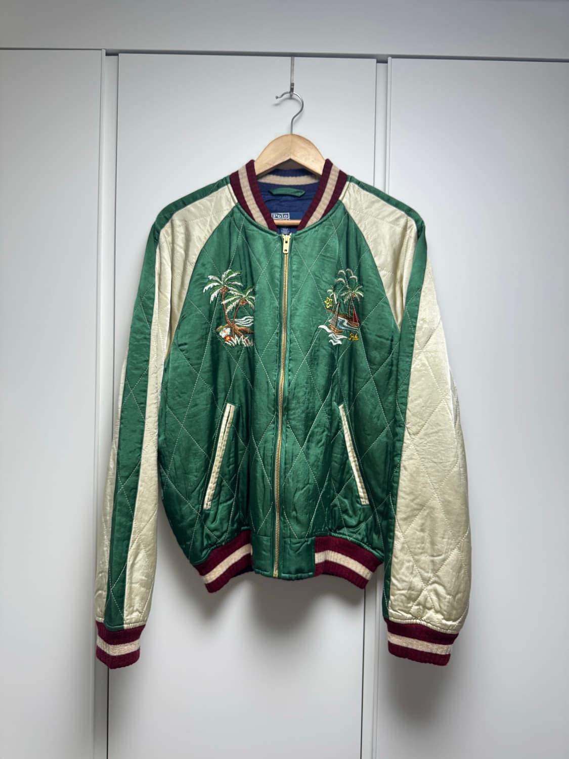 폴로 임브로이더 새틴 자켓 스카잔 상품이미지1