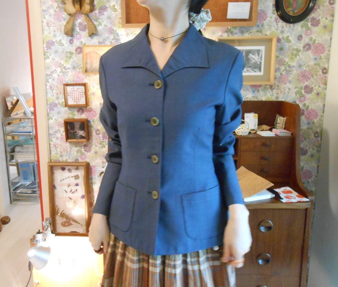 워시드 네이비 스티치 자켓 상품이미지3