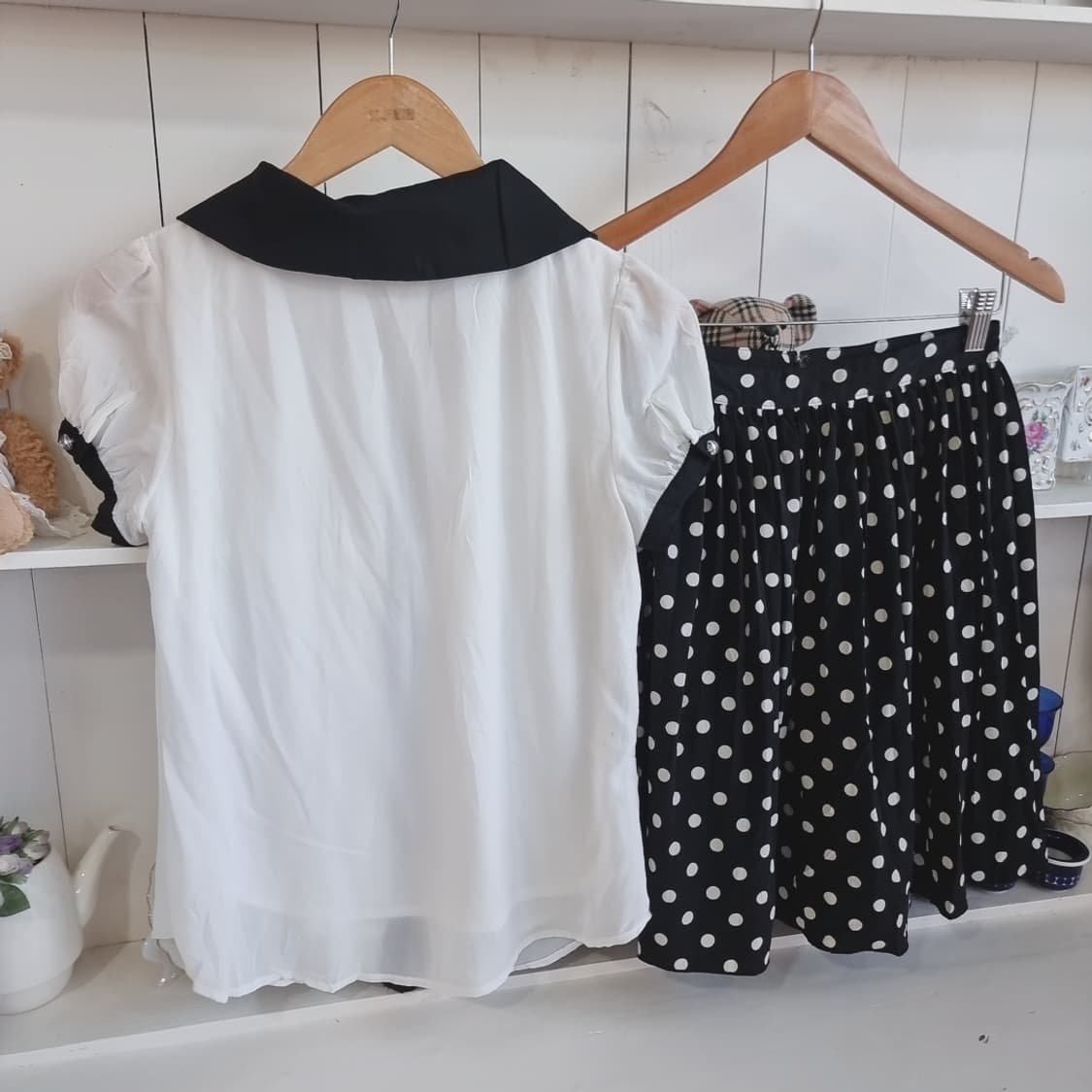 세실맥비 블라우스 + 도트 스커트 세트 상품이미지2