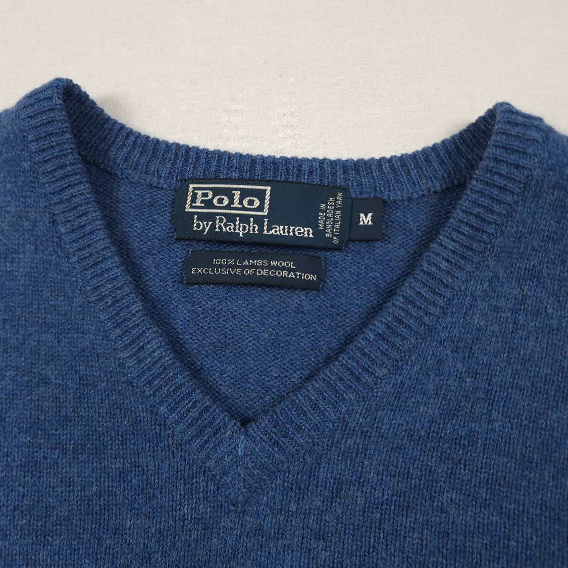 M(95)폴로 랄프로렌 램스울 니트 코발트블루 상품이미지4