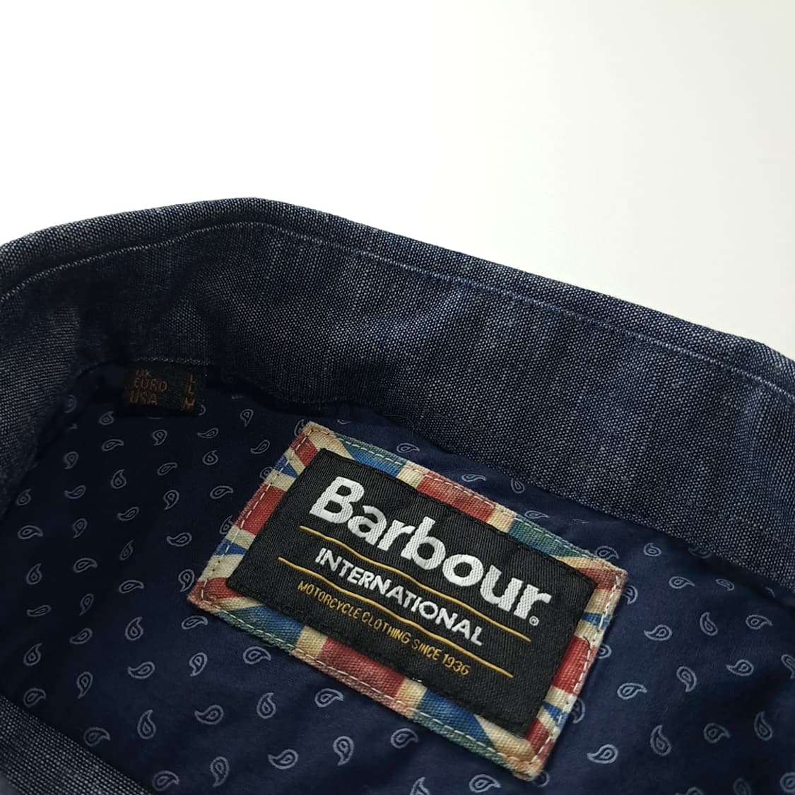 CK363 M 바버 페이즐리안감 샴브레이 셔츠 남방 상품이미지3