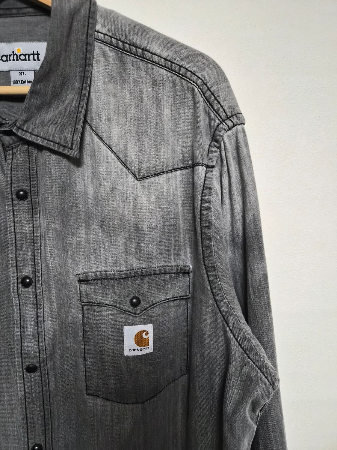 칼하트Carhartt 블랙 웨스턴 셔츠 XL - S251 상품이미지3