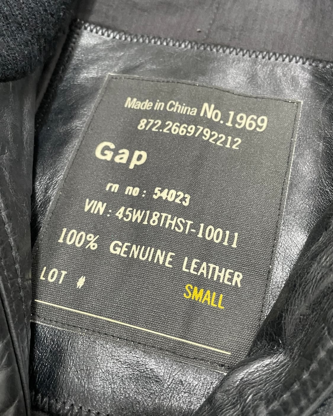 00‘s GAP 갭 카우 레더 자켓 상품이미지3