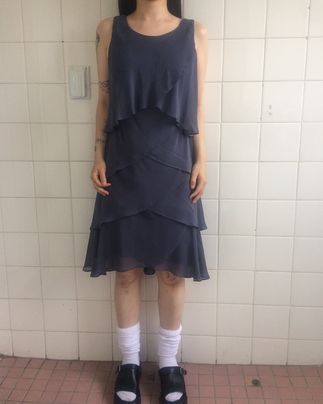 Layer point sleeveless onepiece 상품이미지4