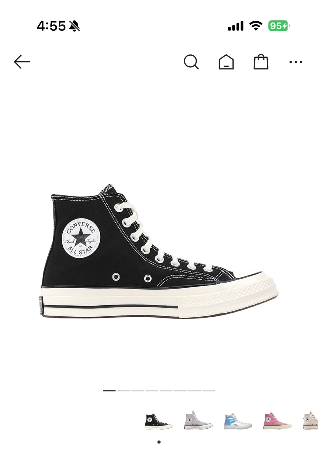 컨버스 척 70 하이 블랙 275 상품이미지1