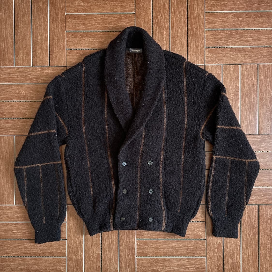 80‘s Issey miyake wool double cardigan 상품이미지3