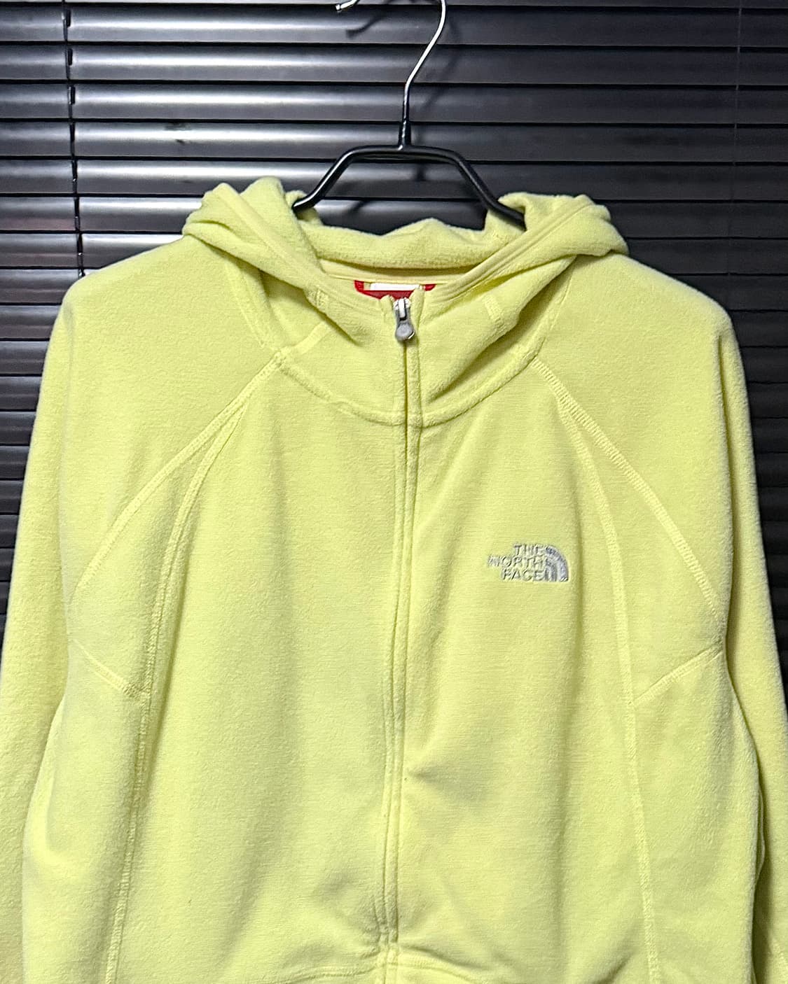 노스페이스 후리스 플리스 노랑색 옐로우 후드 집업 상아색 폴라텍 여성  상품이미지3