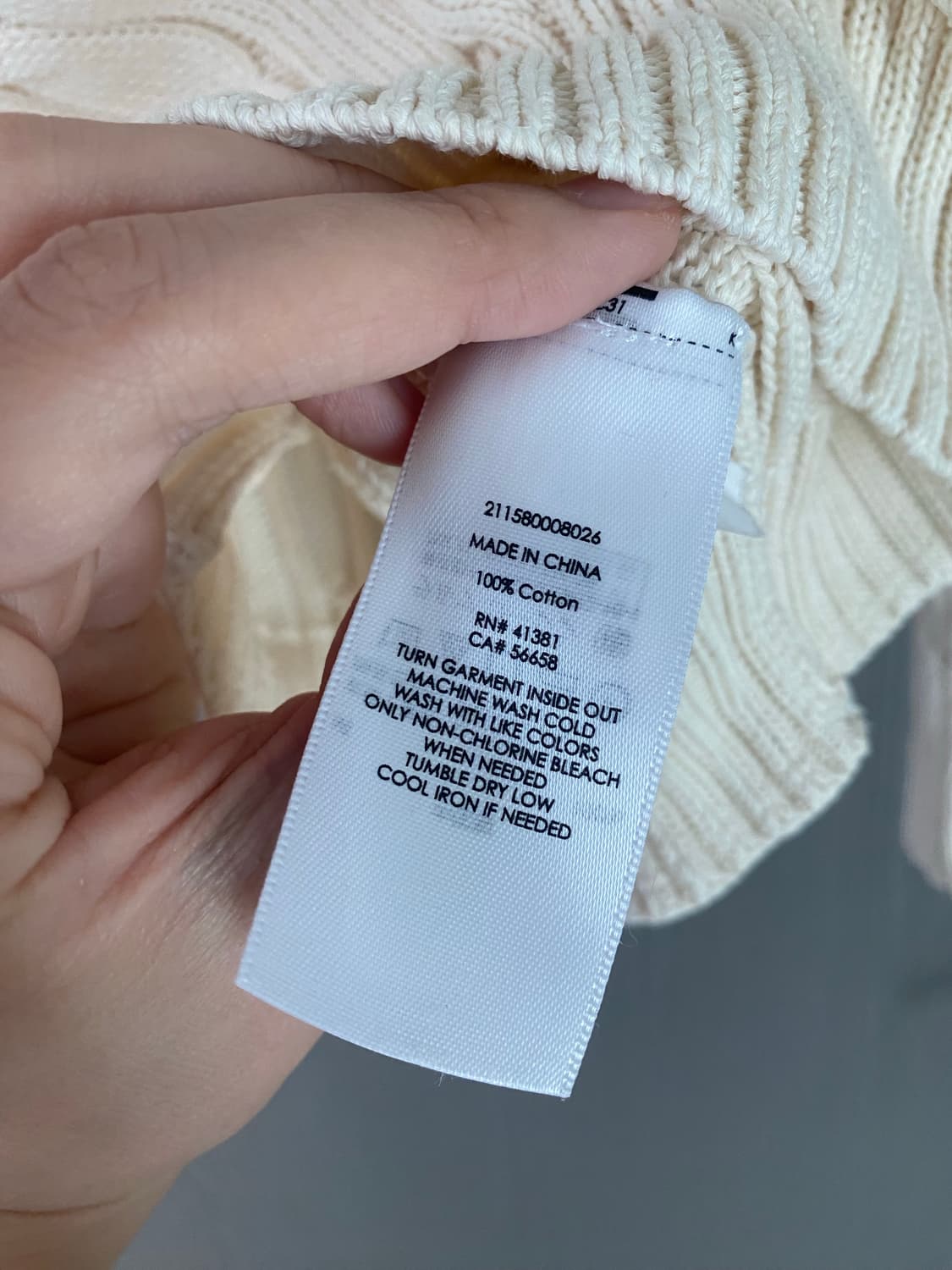 정품 폴로 아이보리 코튼 니트 상품이미지5