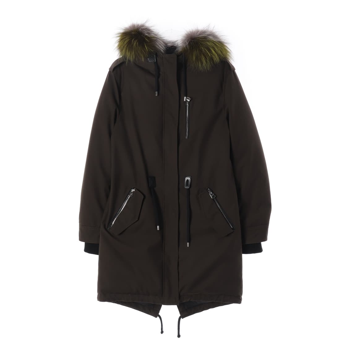 맥케이지 레나 RENA 투톤 폭스 퍼 덕 다운 롱 패딩 상품이미지1