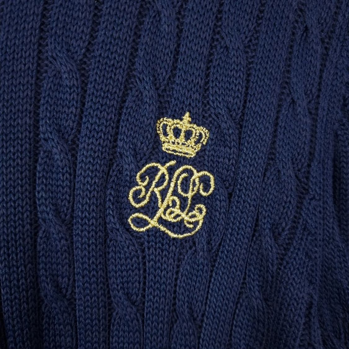 [폴로 랄프로렌] 로고 자수 니트 집업 가디건 네이비 M20131 상품이미지7