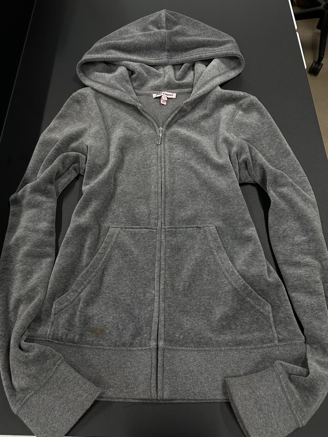 쥬시꾸뛰르 벨루어 후드집업 그레이 상품이미지6