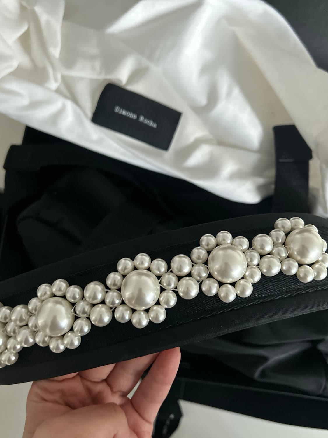 시몬로샤 보우 프론트백 블랙펄 가방 상품이미지3