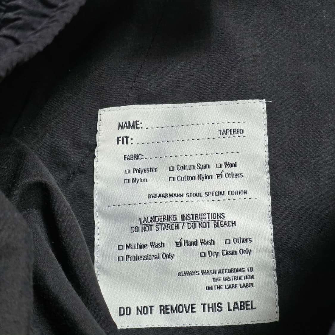 1156 Kai-akmann 카이아크만  카고 조거팬츠 블랙 L 상품이미지8