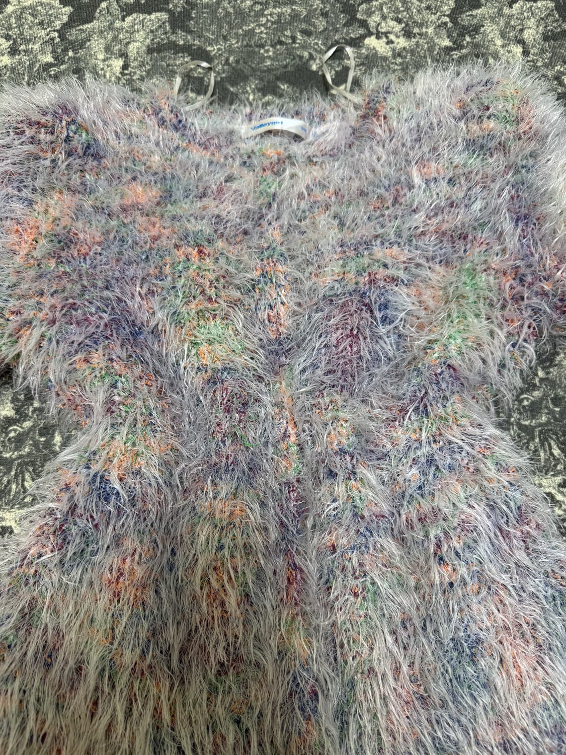 shoulder point rainbow knit zip up  상품이미지5