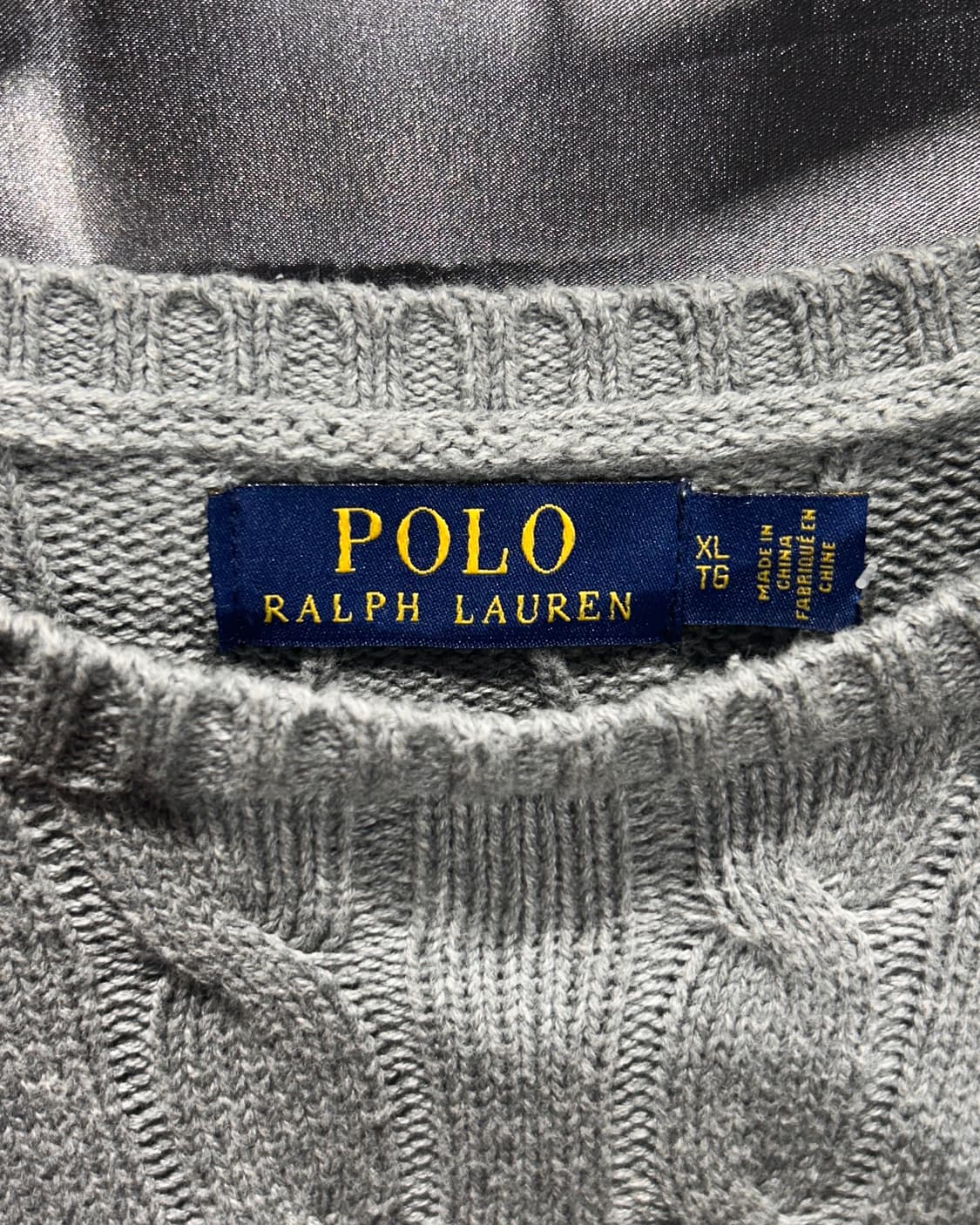 XL 폴로랄프로렌 네이비 포니 그레이 케이블 니트 상품이미지5