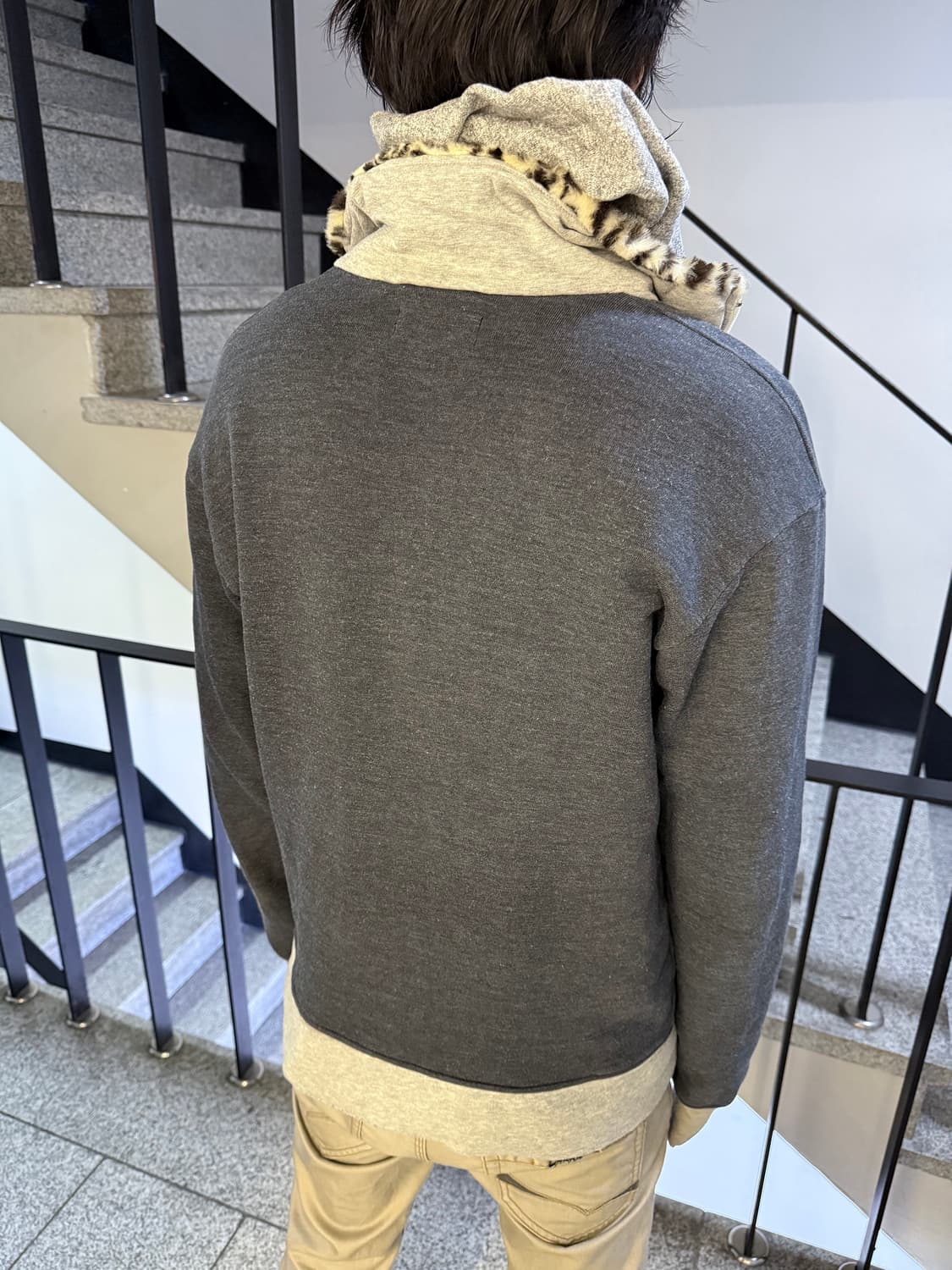 leopard collart sweat zipup jacket 상품이미지6